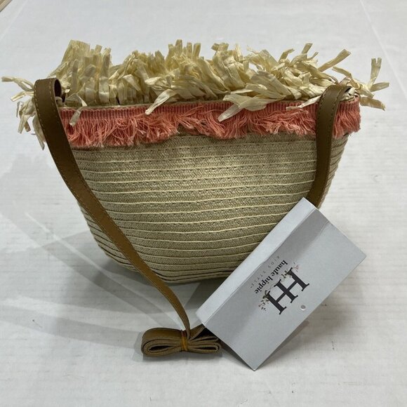 Haute Hippie Kids Girls Style Straw Purse Bag One Size Boho Fringe‎ Vacation - Picture 5 of 7